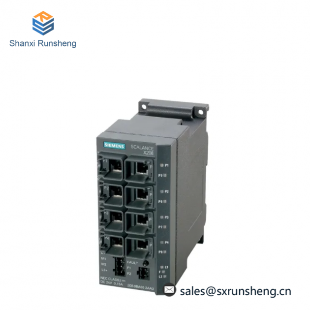 SIEMENS SCALANCE X208 6GK5208-0BA10-2AA3, Industrial Ethernet Switch