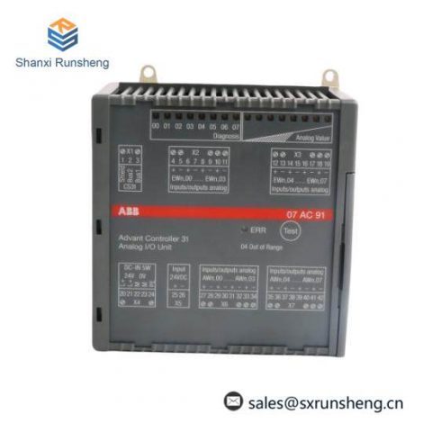 ABB 07AC91 GJR5252300R0101 Analog I/O Unit for Industrial Control Systems