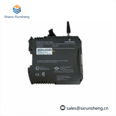 EMERSON KJ1710X1-BA1 | Industrial Single Port Fiber Switch, Designed for Reliable Data Transfer