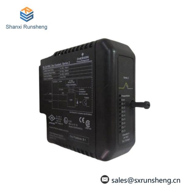 Emerson KJ3201X1-BA1 12P2535X042 - 8-Channel 24 VDC Dry Contact Discrete Input Module