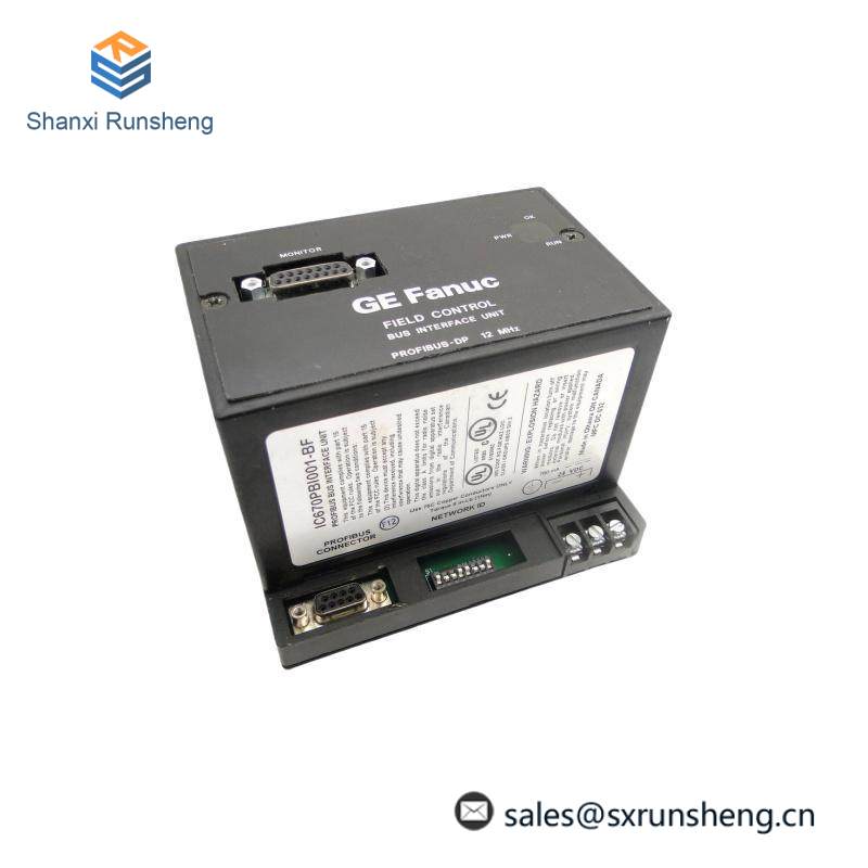 ic670pbi001_ge_fanuc_profibus_bus_interface_unit.jpg GE Fanuc IC670PBI001 - Profibus Bus Interface Unit, Industrial Control Module
