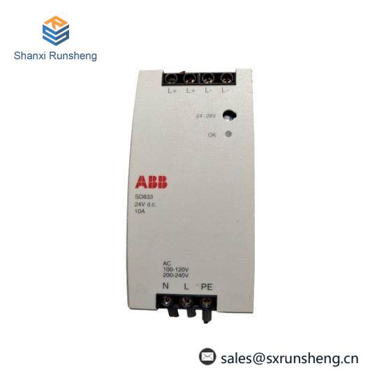 sd833_3bsc610066r1_power_supply_abb.jpg ABB SD833 3BSC610066R1 Power Supply Module