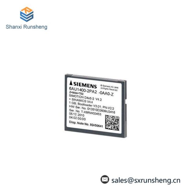 SIEMENS 6AU1400-2PA02-0AA0 1 GB Compact Flash Card for Industrial Control Systems