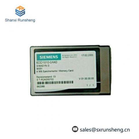 Siemens 6DD1610-0AK0 Flash Memory Module