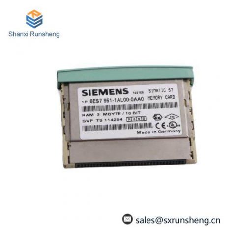 Siemens S7-400 RAM Memory Card, 6ES7951-1AL00-0AA0, Industrial Control Systems