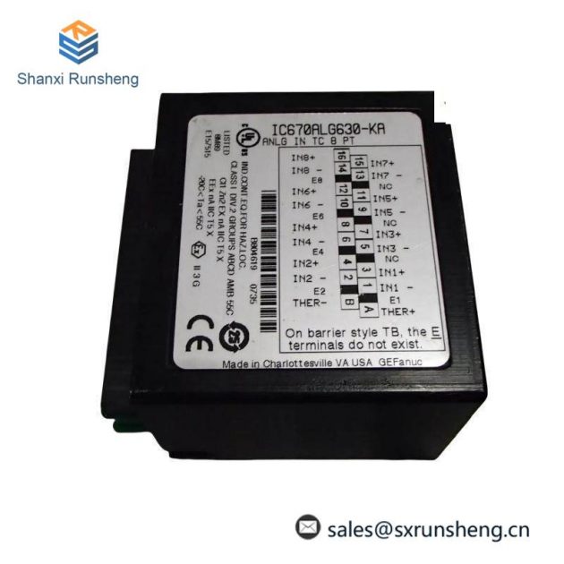 GE Fanuc IC670ALG630 Analog Input PLC Module: Advanced Automation Solution