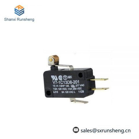 Honeywell V7-1C13D8-201 SPDT Roller Lever Microswitch 15 A, V7 Series